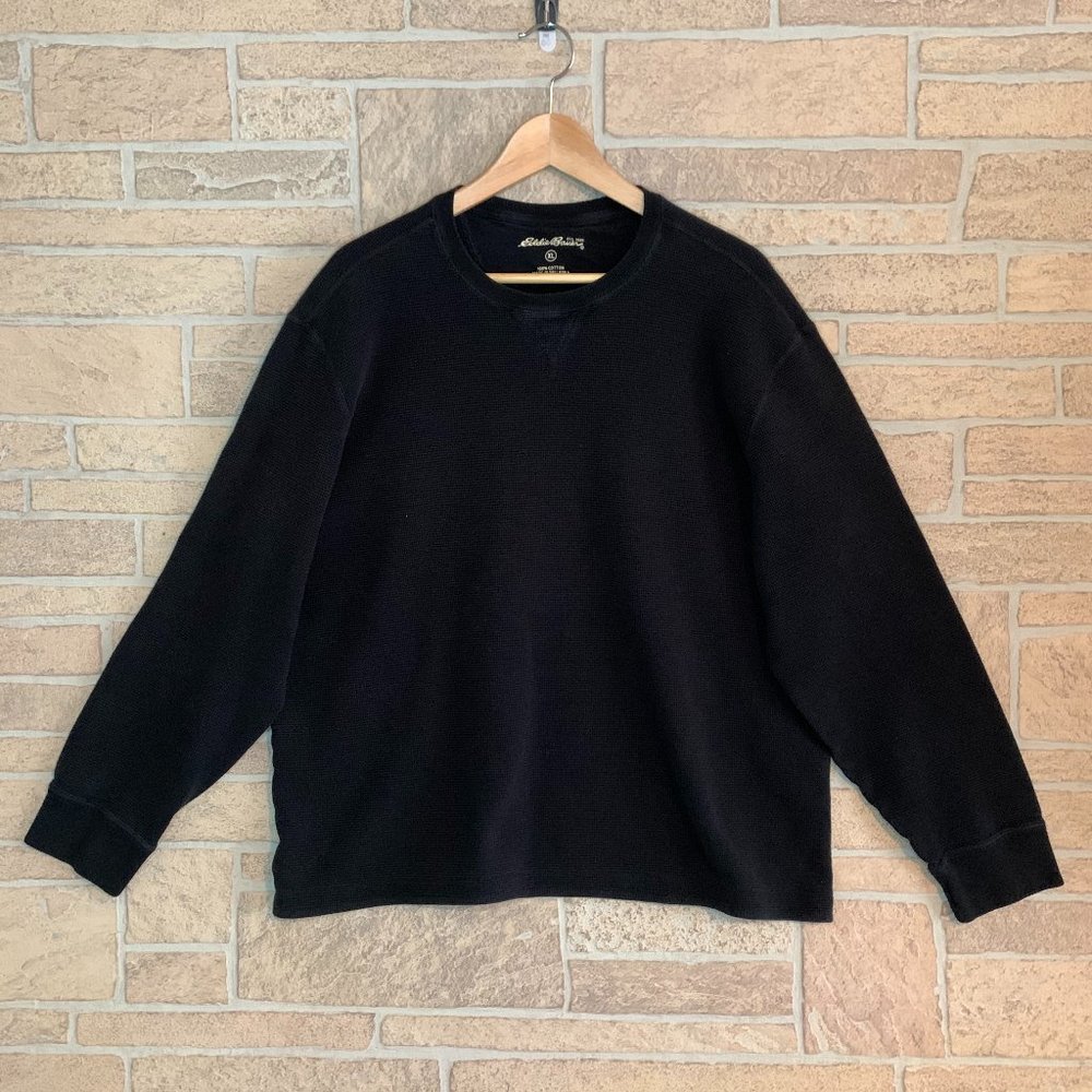Eddie Bauer Black Crew Neck Thermal Longsleeve XL